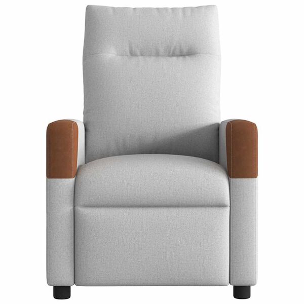 vidaXL Recliner Chair Cloud Grey Fabric