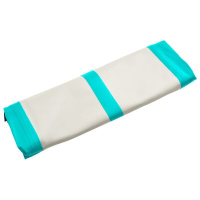 vidaXL Надуваем дюшек за гимнастика с помпа, 700x100x20 см, PVC, зелен