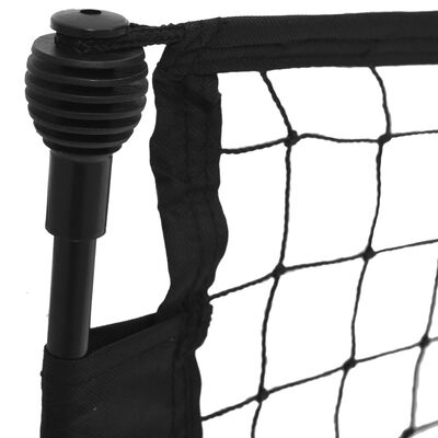 vidaXL Рикошет мрежа за футбол черно и жълто 183x85x120 см полиестер