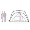 vidaXL Семейна палатка с веранда 6-местна сиво-оранжева водоустойчива