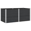 vidaXL Градинска повдигната леха Черно 200 x 100 x 91 см алу.