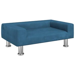 vidaXL Детски диван, синьо, 70x45x26,5 см, кадифе
