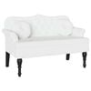 vidaXL Пейка Честърфилд Бяло 120.5 x 65 x 75 см Изкуствена