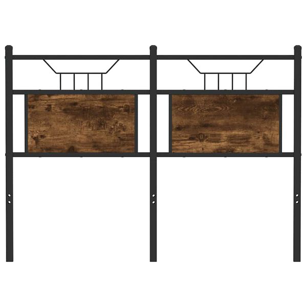 vidaXL Резервна табла за легло, опушен дъб, 120 см, инженерно дърво и стомана