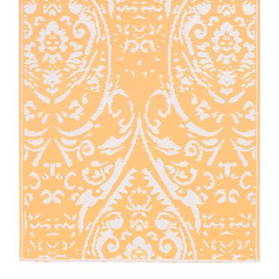 vidaXL Килим за открито, оранжево и бяло, 120x180 см, PP
