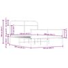 vidaXL Рамка за легло без матрак 120x200 см дъб сонома инженерно дърво