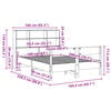 vidaXL Легло с етажерка за книги, без матрак, 160x200 см, бор масив