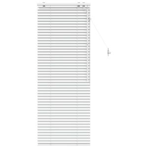 vidaXL Венецианска щора Бяло 65 x 160 см 35 mm Солидно пауловния дърво