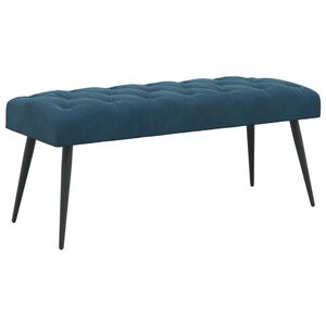 vidaXL Пейка с копчета Синьо 110 x 40 x 46 cm Кадифе