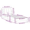 vidaXL Рамка за легло без матрак Zadar, кафява, 90x200 см, изкуствена кожа