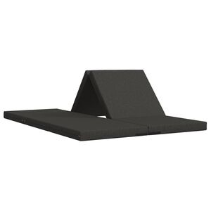 vidaXL Сгъваем диван легло 140 x 67 x 15 см Тъмносиво