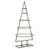 vidaXL Метална коледна елха със стойка KUOPIO 90 см Топло бяло Стомана