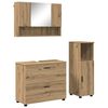 vidaXL Комплект мебели за баня 3 бр. Дъб 76,5 x 35 x 64 см