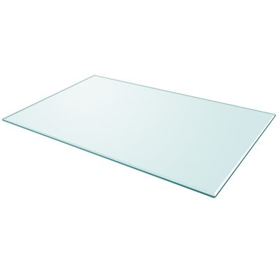 vidaXL Темпериран стъклен плот за маса, правоъгълен, 1000x620 мм