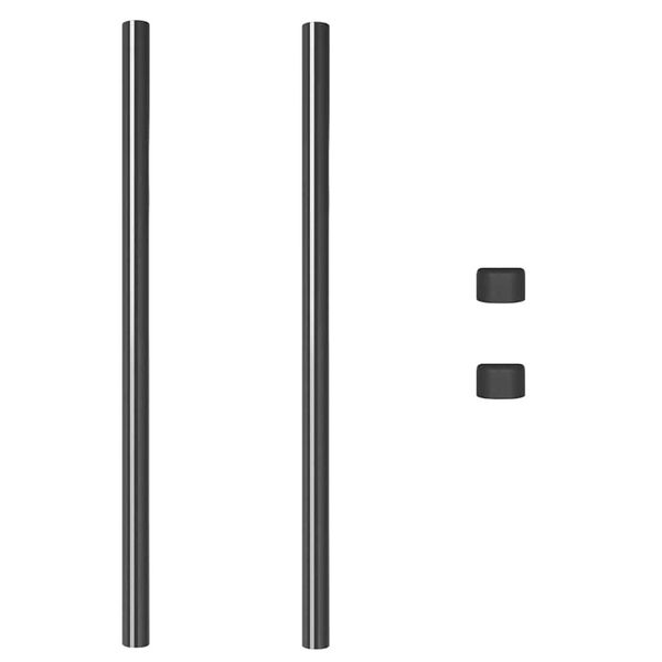 vidaXL Оградни стълбове 2 pcs Сив 110 cm Прахово покритие стомана