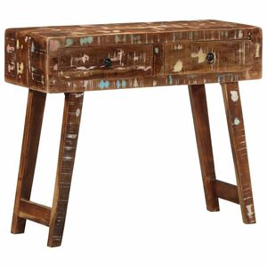 vidaXL Конзолна маса 90x32x75 cm Масивна дървесина Възстановена