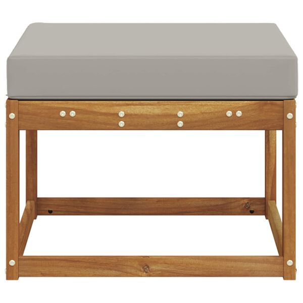 vidaXL Външна табуретка Солидно акациево дърво Естествен