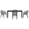 vidaXL Комплект за хранене в градината 5 pcs Антрацит