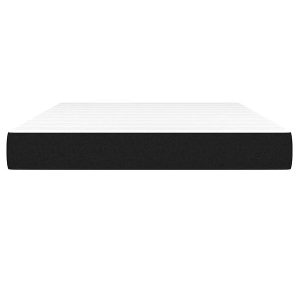 vidaXL Матрак за легло с покет пружини черен 140x190x20 см плат