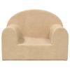 vidaXL Детски диван, кремав, мек плюш