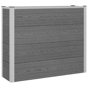 vidaXL Градинска повдигната леха Сиво 100 x 30 x 22 см WPC и алуминий