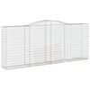 vidaXL Дъговидна габионна кошница 400x50x160/180 см поцинковано желязо