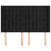 vidaXL Горна табла за легло с уши, черна, 147x16x118/128 см, кадифе