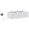 vidaXL Градинска саксия 3 pcs Бял Пластмаса