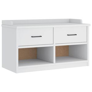 vidaXLL Пейка за антре SANDNES Бяла 87x40x50 cm Масивна дървесина Бор