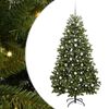 vidaXL С изкуствено коледно дърво 210 cm 300 LED светодиода Топло бяло