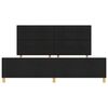vidaXL Рамка за легло с таблото Черно 200 x 200 cm текстил