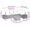 vidaXL Градински Софа Комплект 6 pcs Черно