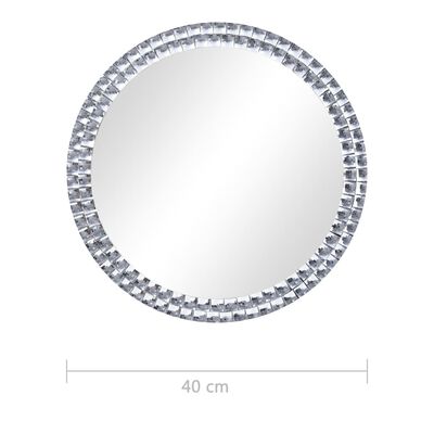 vidaXL Стенно огледало, 40 см, закалено стъкло