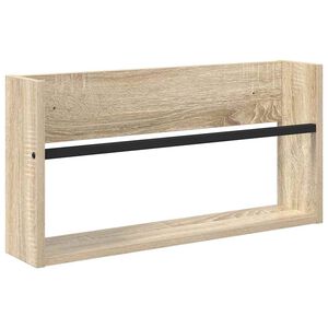 vidaXL Етажерка за списания с рафт Сонома дъб 60 x 12 x 30 см