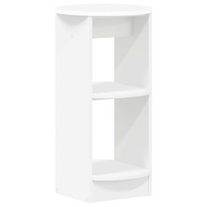 vidaXL Страничен шкаф Бял Инженерен дървен материал