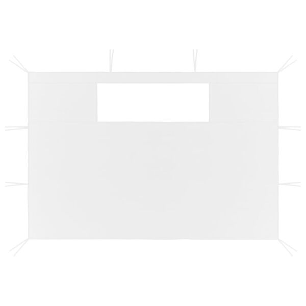 vidaXL Стени за шатри с прозорци, 2 бр, бели