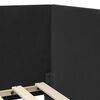 vidaXL Ъглова рамка за легло с матрак с таблото 2 pcs Черно Кадифе