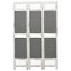 vidaXL Параван за стая, 3 панела, сив, 105x165 cм, текстил