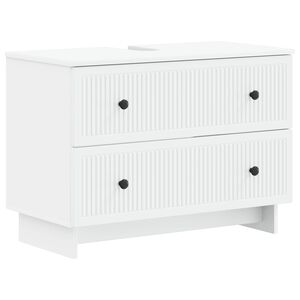 vidaXL Шкаф за мивка в баня EDE Бяло 82 x 41 x 59 см