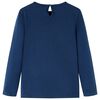 Детска тениска с дълъг ръкав, тъмносиня, 92