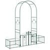 vidaXL Градинска арка Зелено 203 x 50 x 218 см Стомана