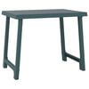 vidaXL Маса за къмпинг, зелена, 79x56x64 см, PP, дървена визия