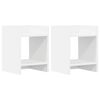 vidaXL Стойка за растения с рафт 2 pcs Бял 30 x 30 x 40 cm