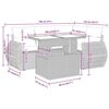 vidaXL Градински комплект диван с възглавници 5 части бежов полиратан