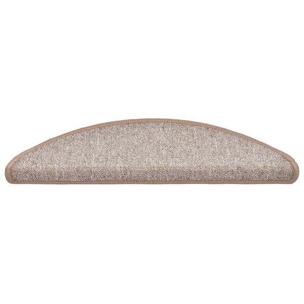 vidaXL Изтривалки за стълби, 30 бр., 56x17x3 см, светлокафяви, полукръгли