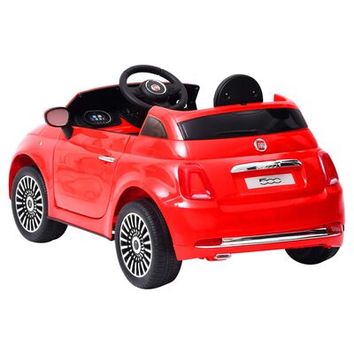 vidaXL Детска електрическа кола Fiat 500, червена
