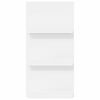 vidaXL Етажерка за списания Бяло 51 x 11 x 102 см Инженерно дърво