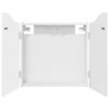 vidaXL Кабинет за дартборд Бял гланц 56 x 12 x 63 см