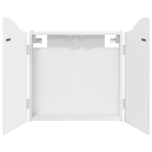vidaXL Кабинет за дартборд Бял гланц 56 x 12 x 63 см