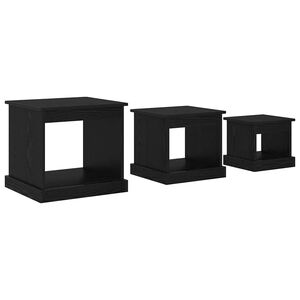 vidaXL Масичка за кафе 3 бр. Черния дъб 48 x 45 x 45 см